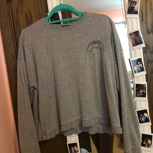 grey long sleeve